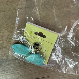 Perch Blue and Silver Floral Earrings